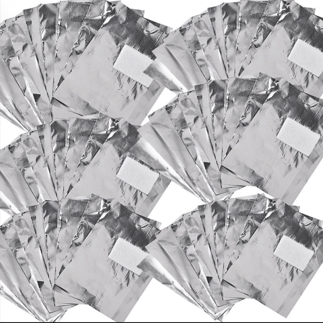 100 Piece Foil Nail Remover Wraps