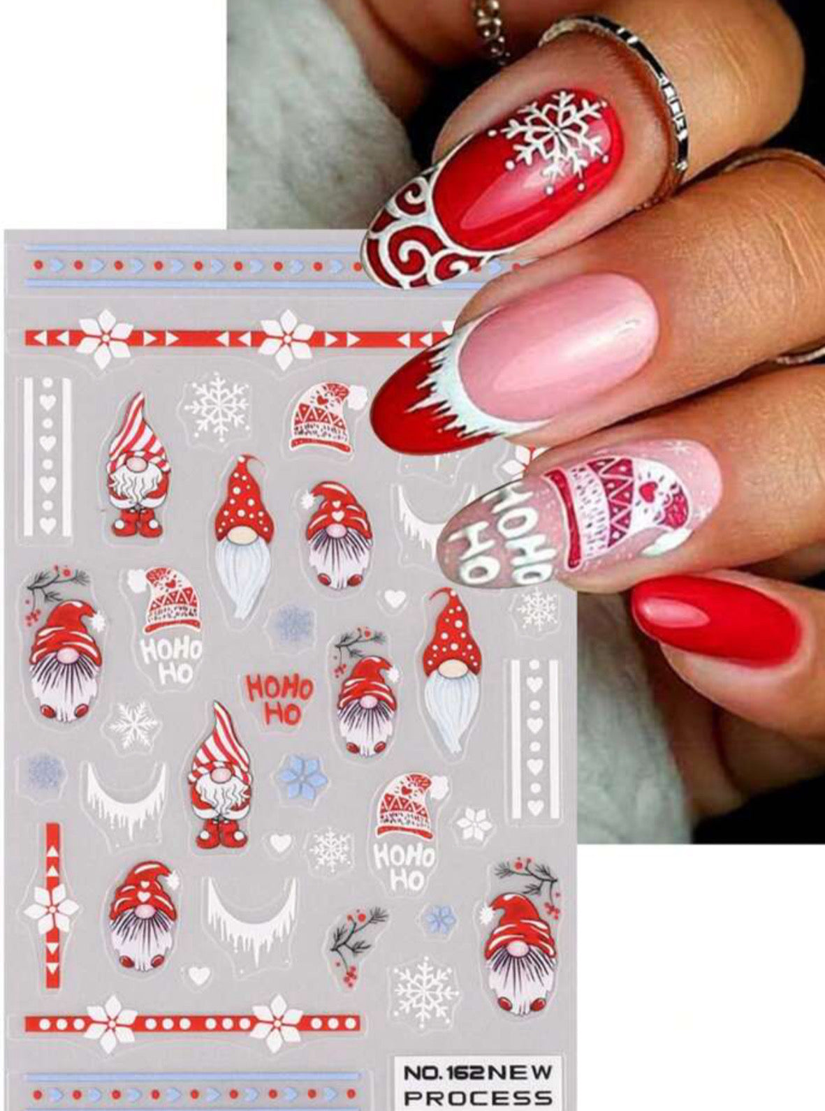 3 Piece Festive Nail Art Stickers