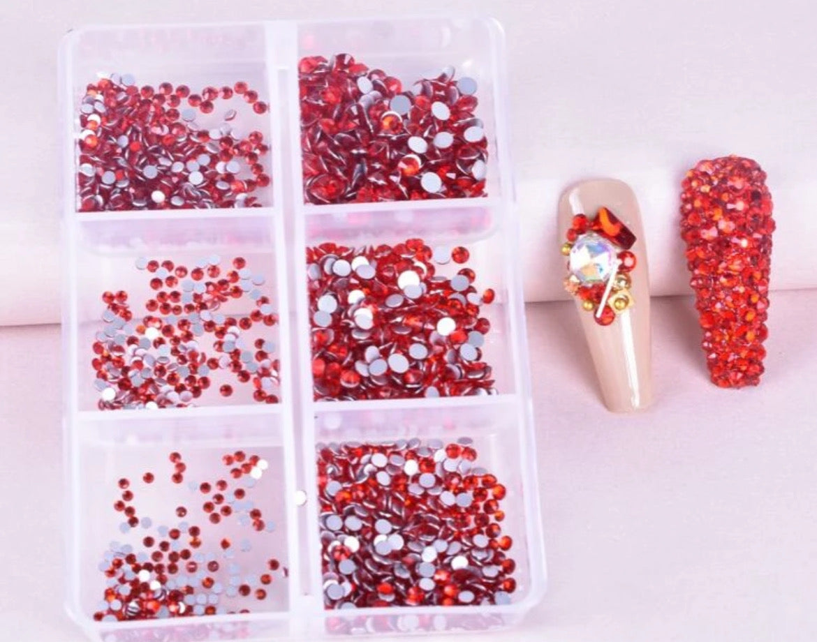 NEW IN❤️ Box of Red Rhinestones