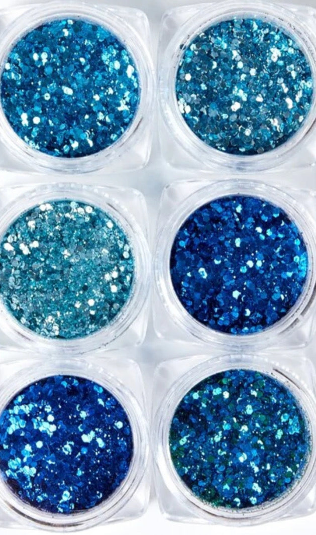 NEW IN ❤️Box of 6 Blue glitters