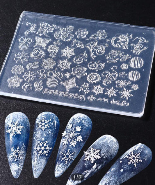 Silicon winter snowflake Gel mould