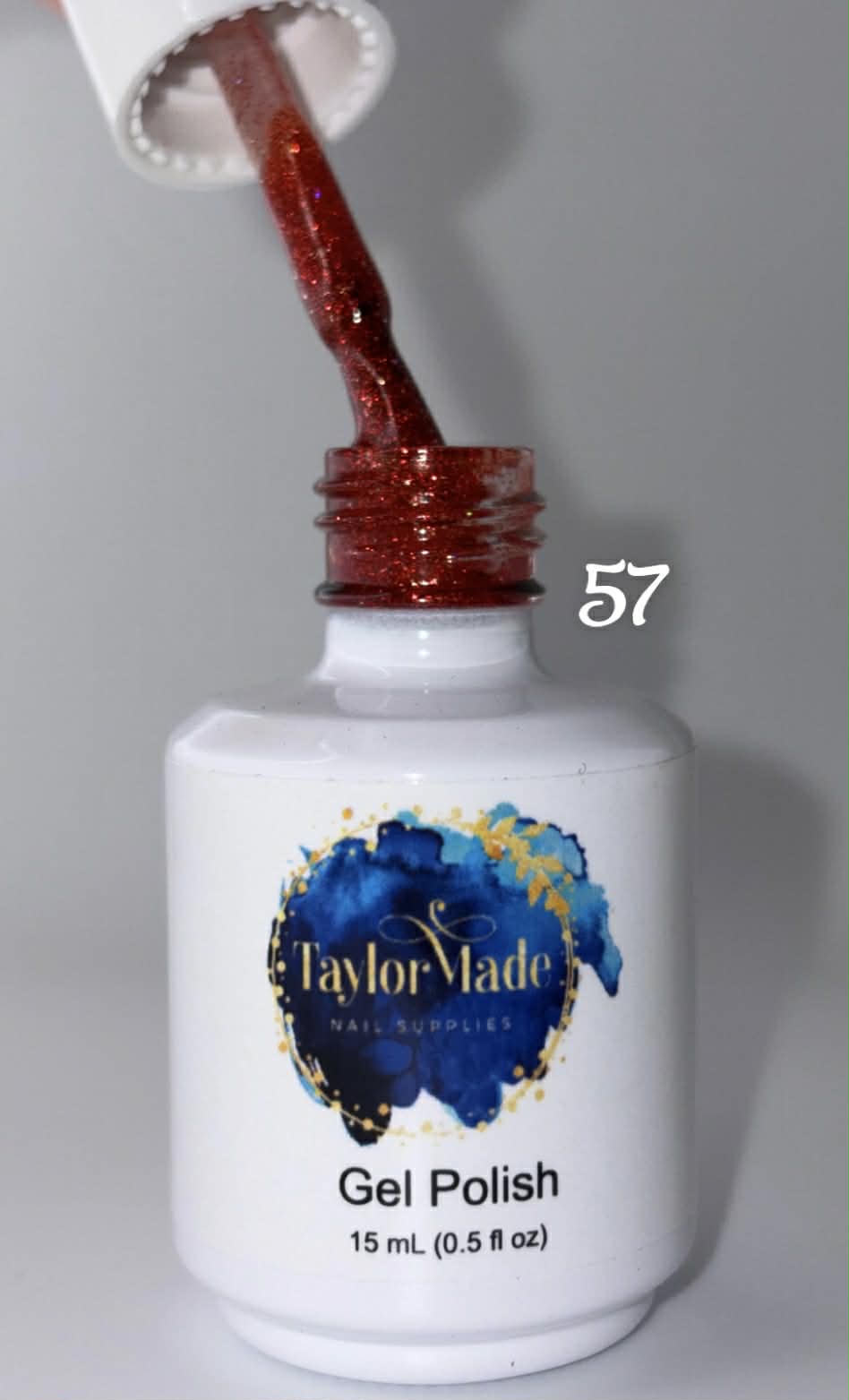 Twinkling Red Glitter Gel Polish No 57 15ml