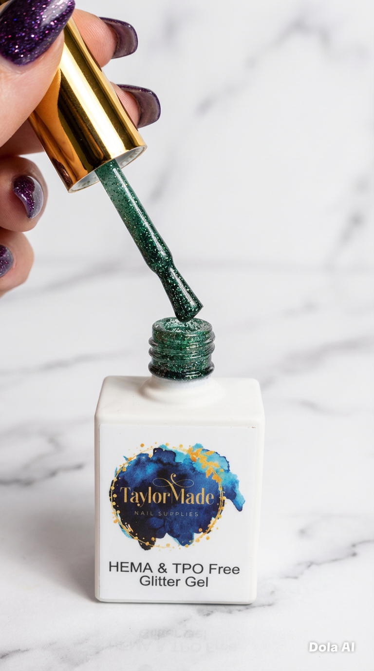 Emerald Glitz (134) Hema & TPO free Glitter Gel Polish 15ml