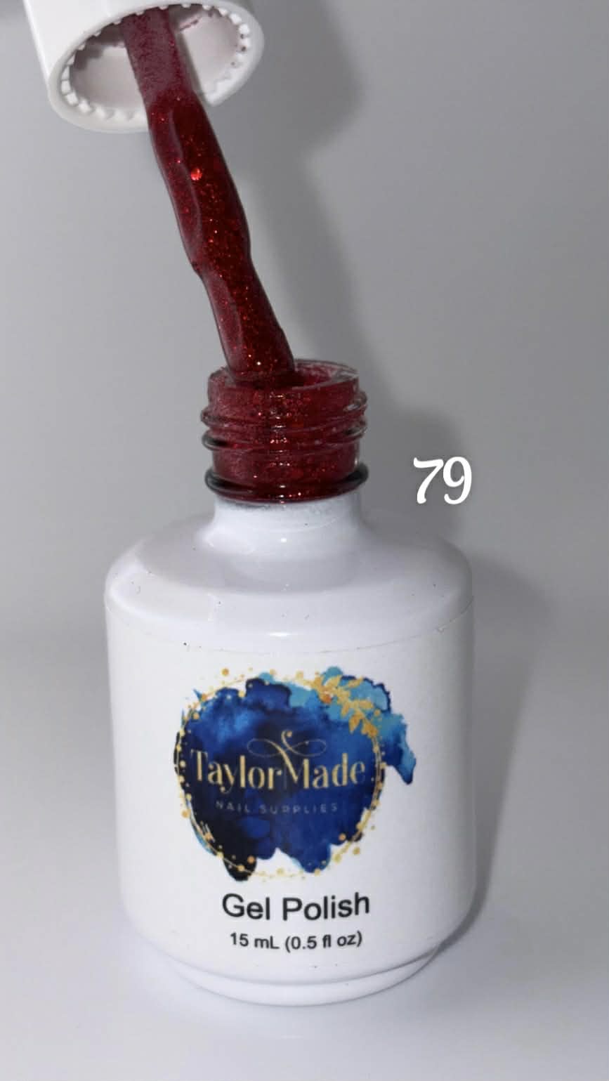 Multi Cut Glitter Red No 79 Gel Polish