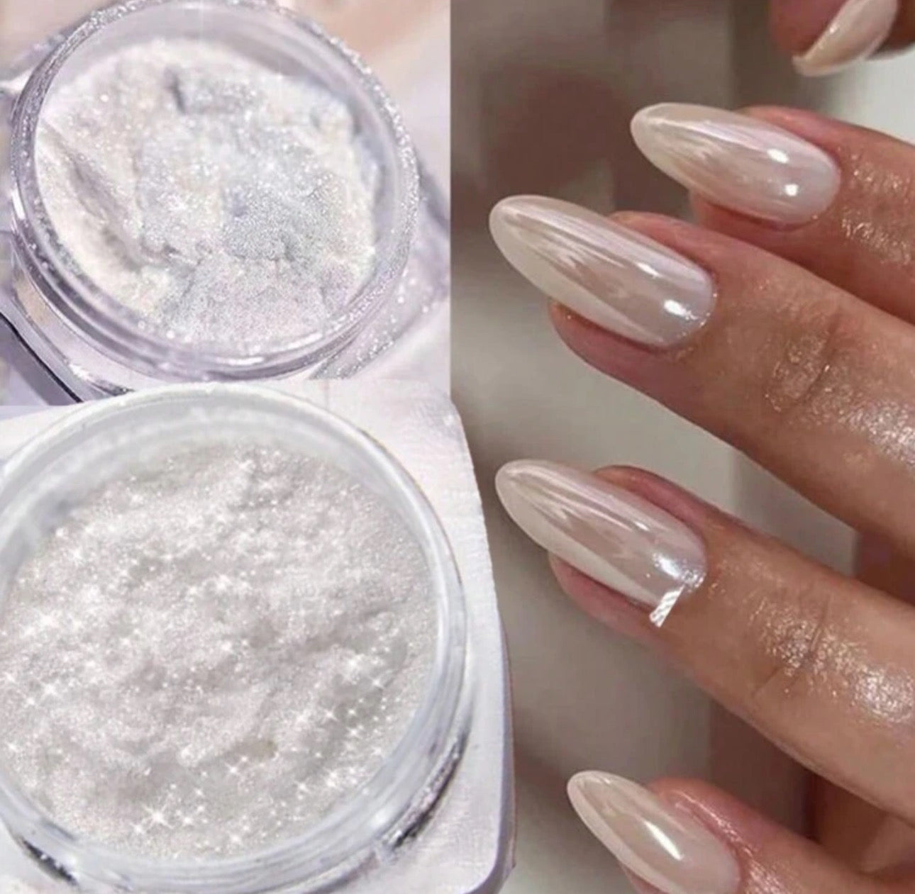 Pearl White Nail Chrome