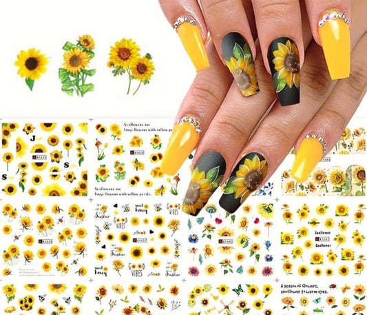 Sunflower Nail Art Stickers
