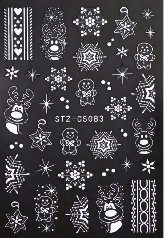 2 Piece Winters Snowflakes Christmas Stickers