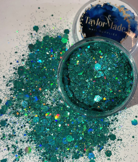 Jade’s Here multi cut glitter