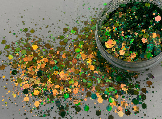 Green Mermaid Chameleon glitter