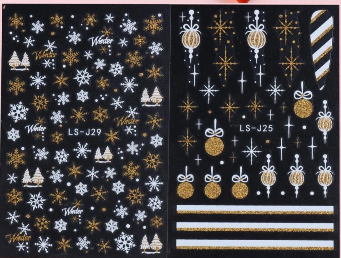 NEW IN❤️ Christmas Nail Art Stickers x 2