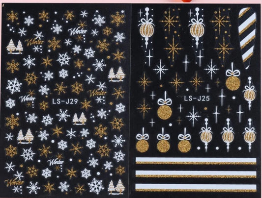NEW IN❤️ Christmas Nail Art Stickers x 2