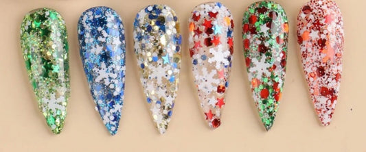 NEW IN ❤️ 6 piece Snowflake Christmas glitters