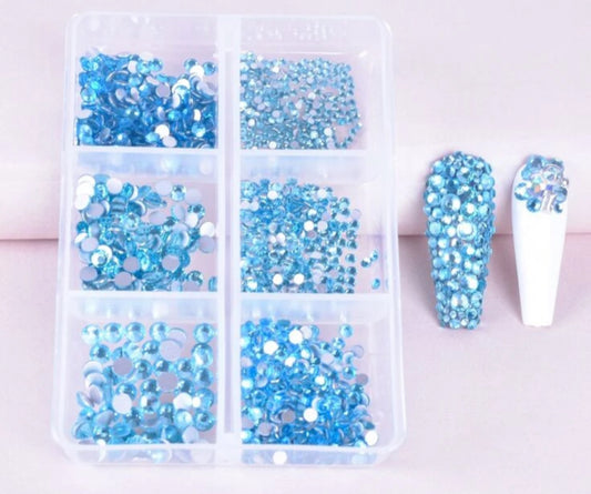 NEW IN❤️ Box of Baby Blue coloured Rhinestones