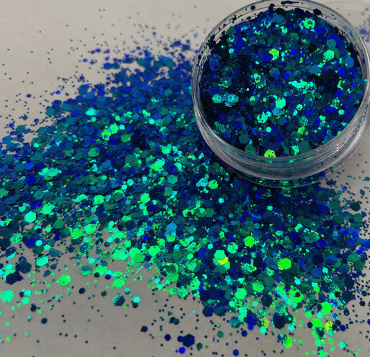 Aqua Mermaid Chameleon glitter