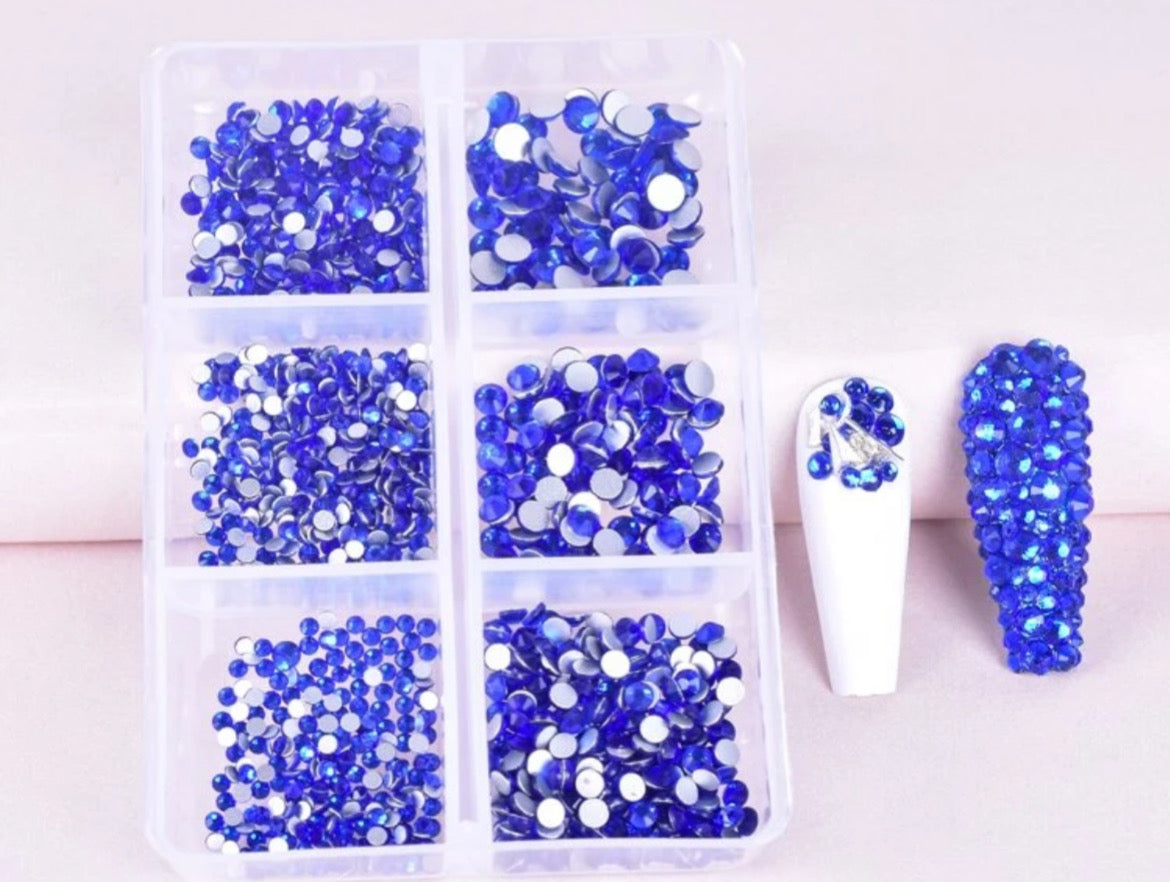 NEW IN❤️ Box of Royal Blue Rhinestones