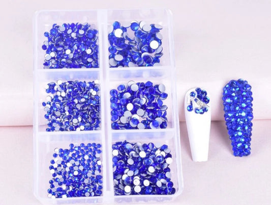 NEW IN❤️ Box of Royal Blue Rhinestones