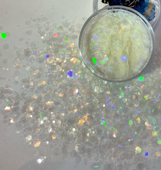 Rainbow Pearl multi cut glitter