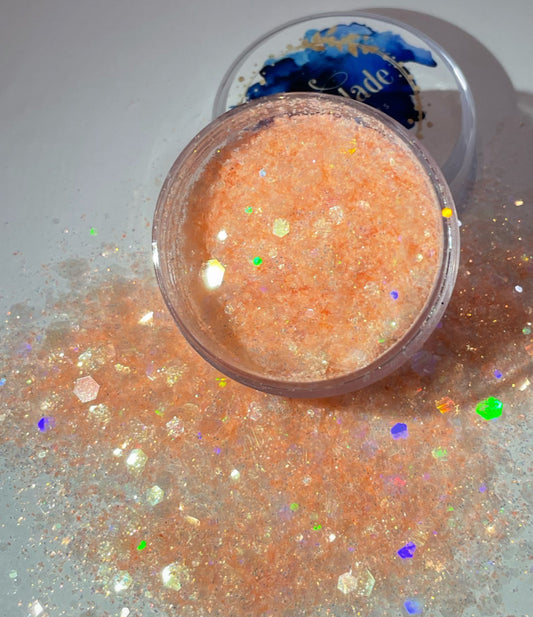 Peach Melba Multi cut glitter